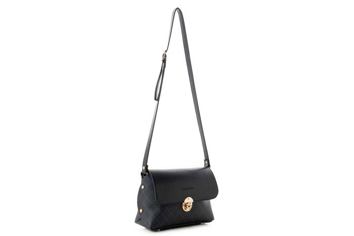 Lucky Bees Bolso Bandolera Negro y Azul, 1278 Lucky Bees Bolso Bandolera Negro y Azul, 1278